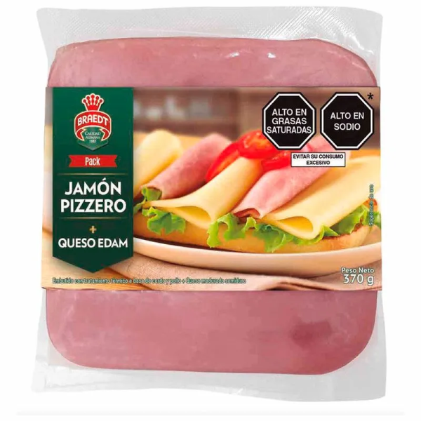 BRAEDT Pack Jamón Pizza Queso Edam 370GR