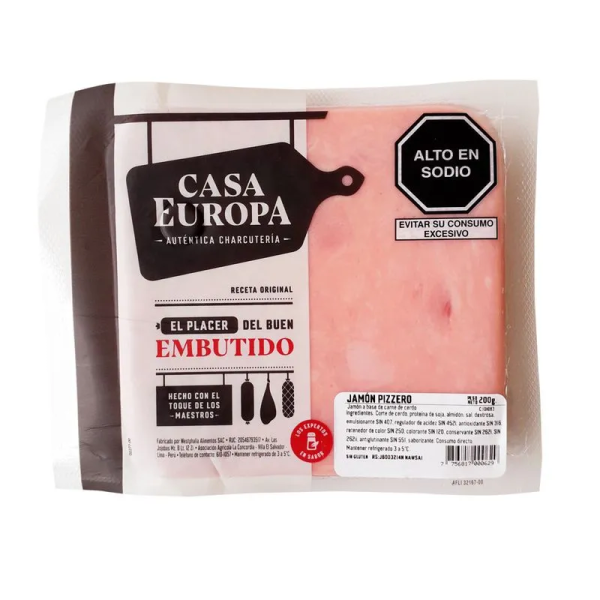 CASA EUROPA JAMON PIZZERO 200GR