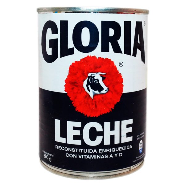 Gloria Leche Entera Evaporada Tarro 390g