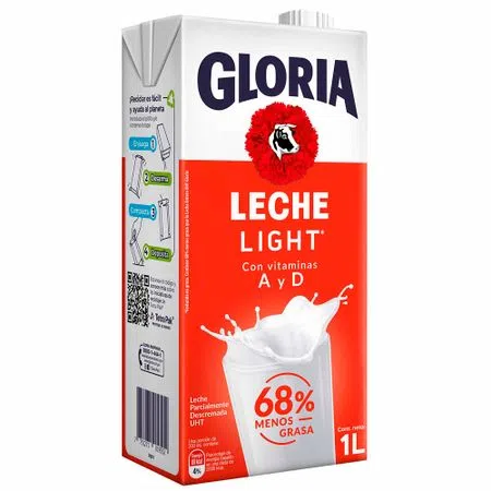 Gloria Leche Light UHT 1LT TTP