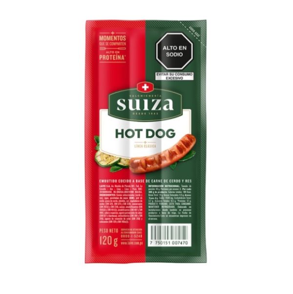 SUIZA Hot Dog 120g x3 unidades
